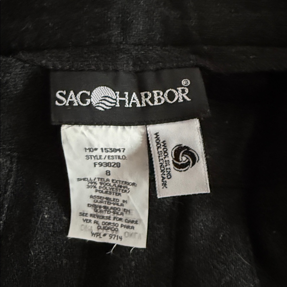 Sag Harbor Black A-Line Skirt Vintage - Picture 2 of 6